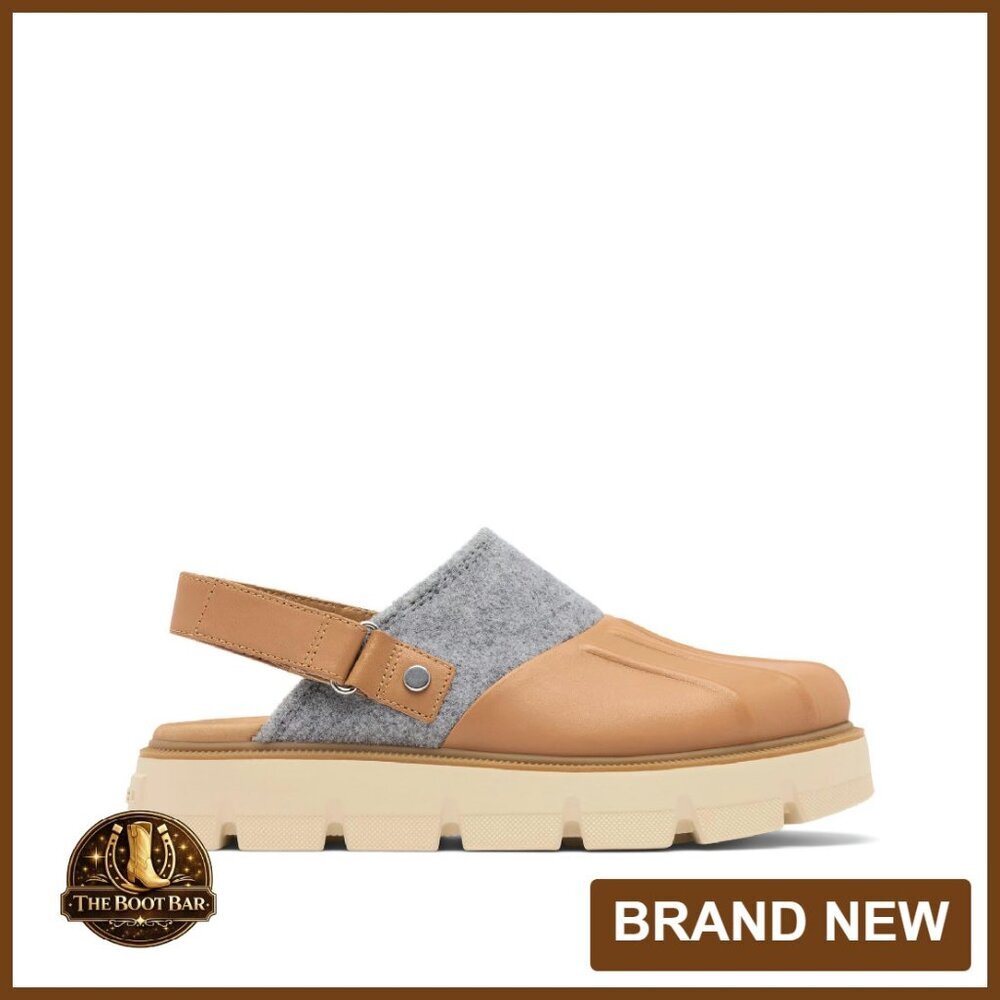 Leather Felt Clog Slingback Ankle Strap Casual Fall Shoes